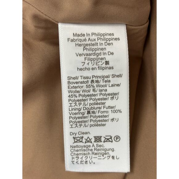 J.Crew Factory Wool-Blend Lined Mini Skirt Houndstooth Brown Size 10 Preppy - Picture 5 of 9